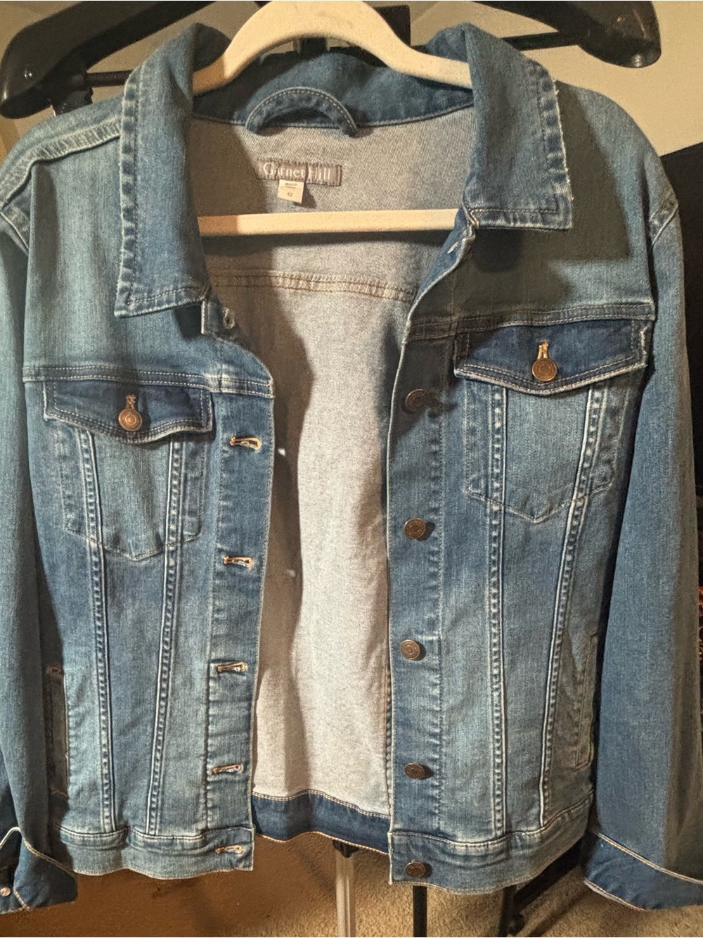 Garnet Hill Light Blue Denim Jean Jacket